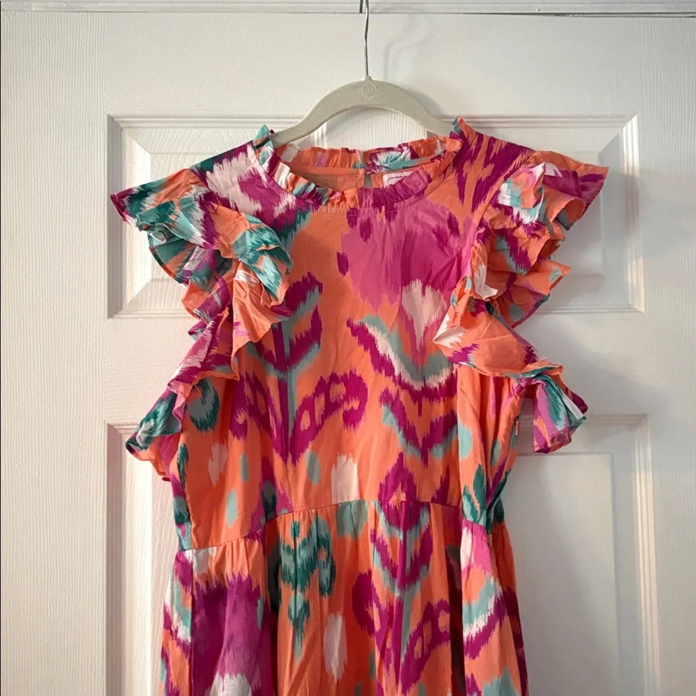 NEW BANJANAN hannah dress in ikat floral spice - Picture 5 of 10